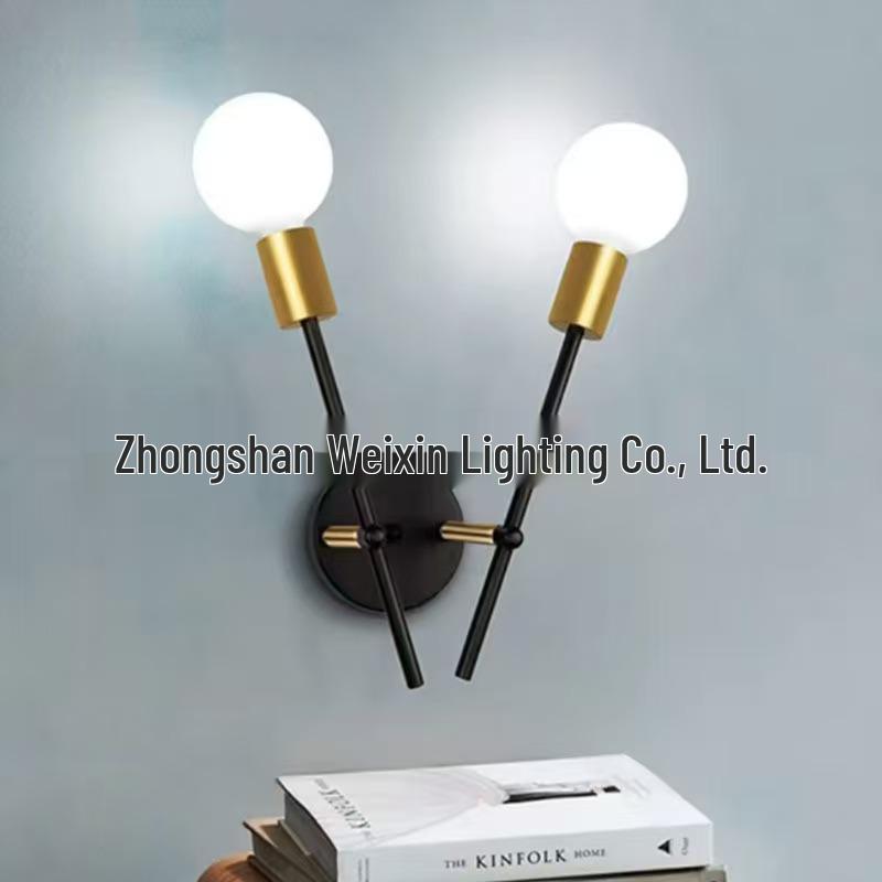 Nordic Wrought Iron LED Ceiling Light for Bedroom, Corridor, and Study