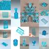 MOC Bricks Trans Light Blue Brick 1x1 1x2 1x4x6 1x5x6 Ice Cave Ocean Water River House Building Block Accessories Children's Toy