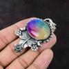 Rainbow Solar Quartz Druzy Pendant 925 Sterling Silver Pendant Handmade Boho Jewelry Dainty Gemstone Pendant Gift For Girl Dragonfly Pendant