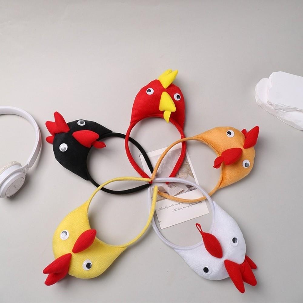 Accessoire de tête Poussin Dessin Animé Bandeau Nouveauté 3D Accessoire de Tête Unique Fête Bandeau Tête de Poulet Festival