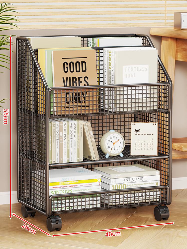 Hareketli Çocuk Kitaplığı ve Depolama Raf Dolabı