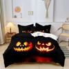 Halloween Three-Piece Bedding 3D Digital Printing Quilt Cover Pillowcase Bedding, Kit