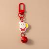 Cute Christmas Santa Clause Keychain Gingerbread Man Key Ring Pendant for Women Girls Handbag Decor DIY X'MAS Jewelry  Gifts