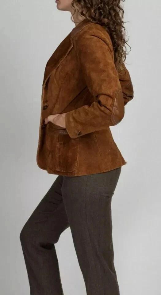 Women's New Stylish Formal Design Blazer Handmade Genuine Lambskin Suede Leather