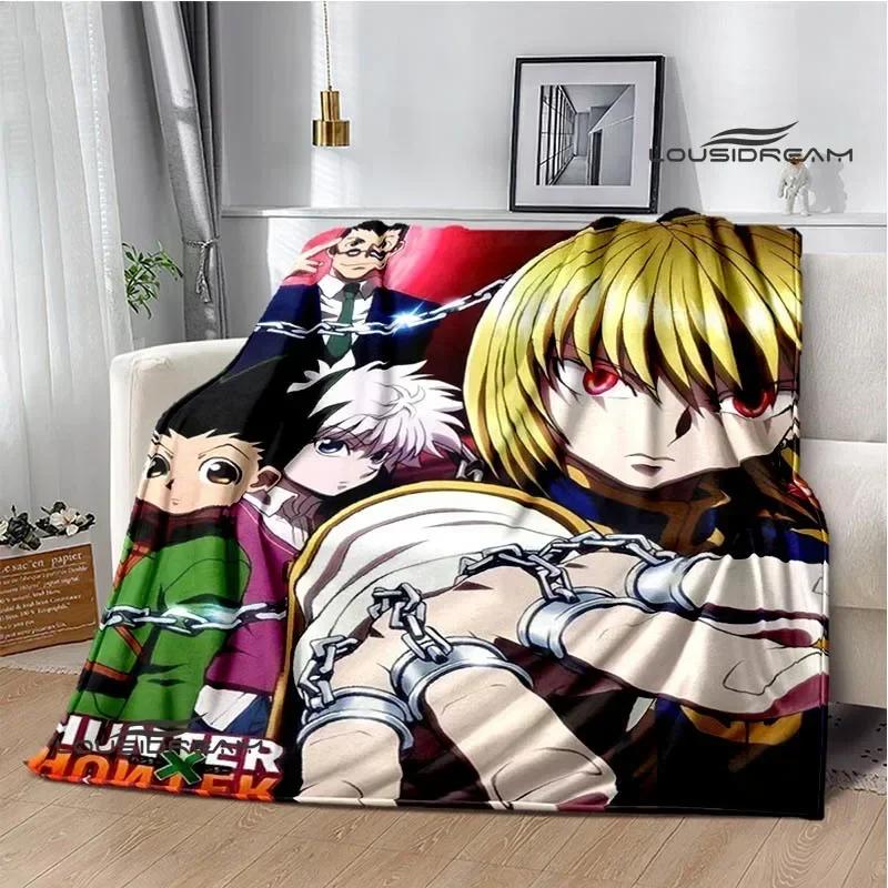 HUNTER×HUNTER Cartoon Printed blankets Picnic blanket Flange Warm blanket Home travel blankets bed linings birthday gift