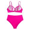 Costume da bagno bikini push up da donna costumi da bagno solidi sexy costume da bagno floreale femminile costumi da bagno increspati XL bikini a vita alta donna