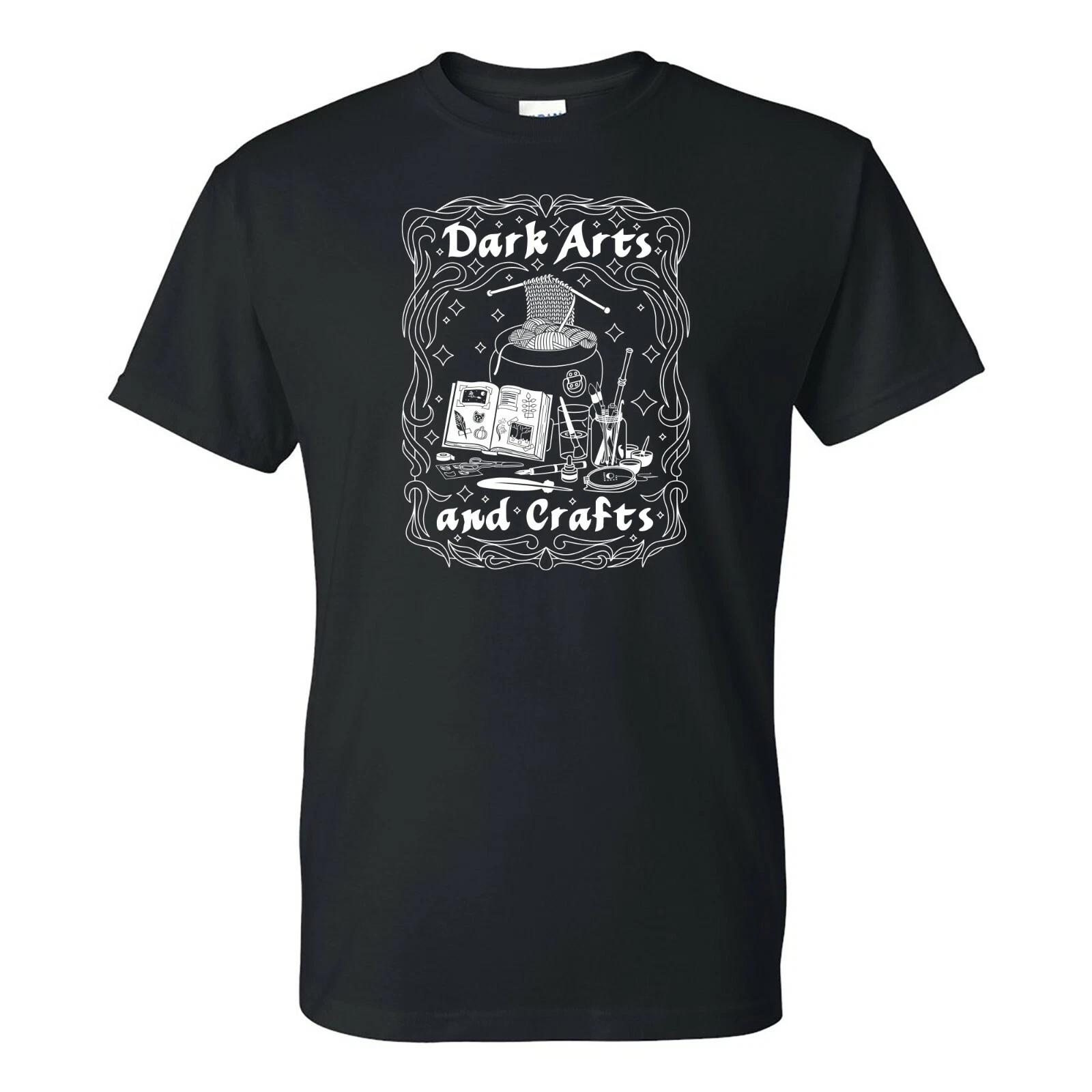 

Dark Arts and Crafts - Spooky Funny Crafter Maker Witch Magic T Shirt S