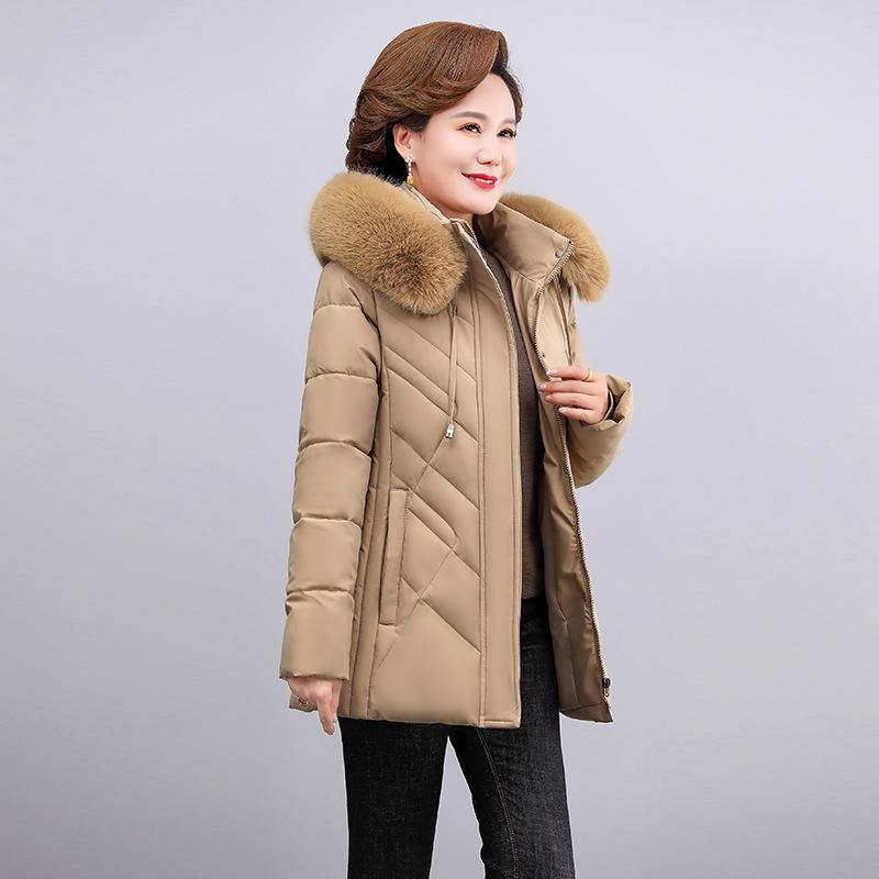 Middle-aged and Elderly Fattened Plus-size Cotton-padded Clothes for Women's Short Large-size Thickened Warm Cotton-padded Jackets