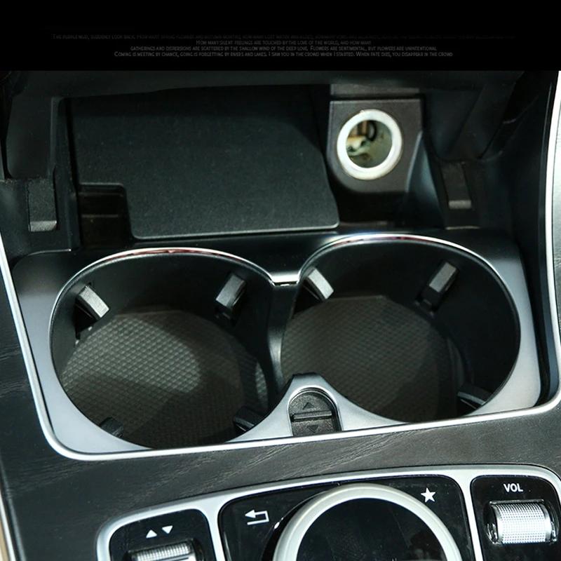 Car Styling Water Cup Holder Frame Trim Covers Stickers For Mercedes Benz GLC C E Class W205 W213 X253 Interior Auto