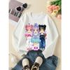 Kids Sweatshirt,Crew Neck Fashion Top, Fun "Three Girls Drinking" Patterned Sweatshirt, Suitable for Everyday Casual Wear