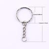 WTEMPO 100PCS Round Ring Stainless Steel Keychains Bags Keys Pendant Keychains Beads & Jewelry Making Keychains Set
