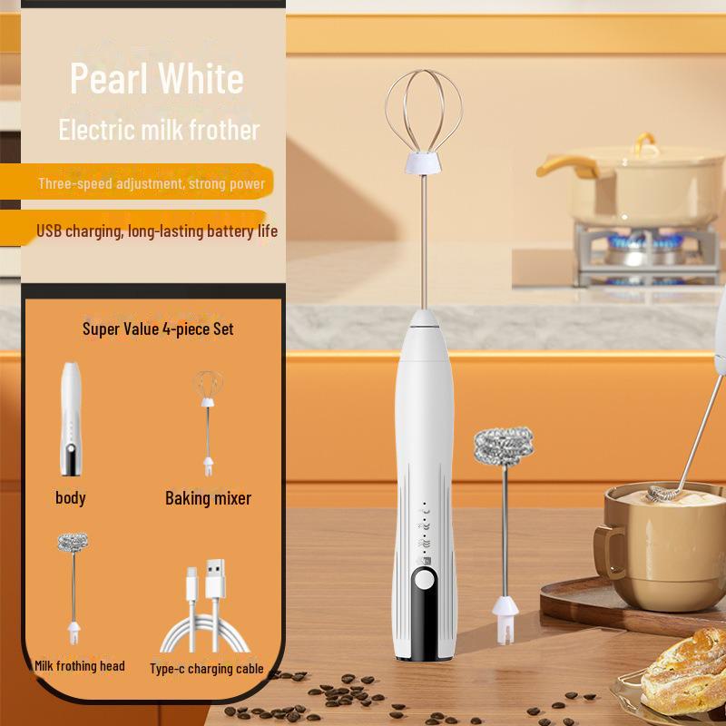 Electric Handheld Milk Frother and Coffee Stirrer