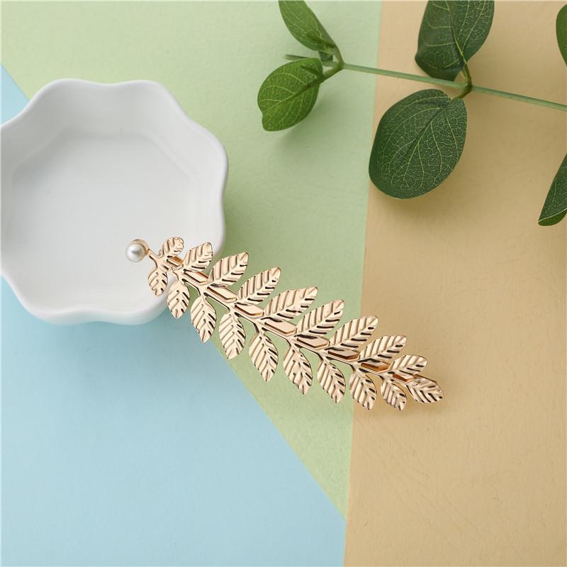 Fascia per capelli con foglie dorate da sposa europea e americana 2026, Fascia per capelli con foglie dorate da sposa, Ornamento per capelli, Fascia a corona, Natale