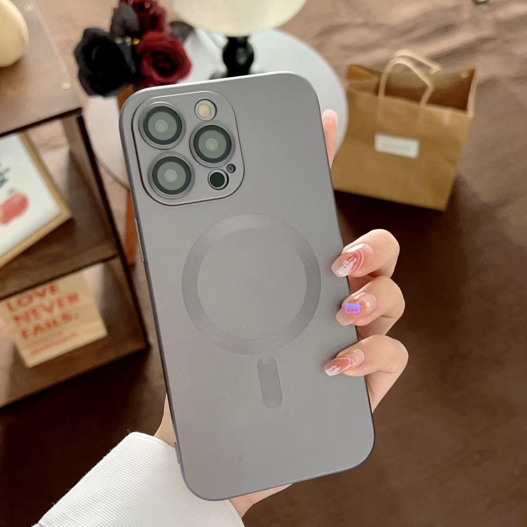 

Matte Camera Lens Protective Magnetic Charge Bumper Phone Case For iPhone 17 Air 16 PM 15 14 Plus 13 12 11 Pro Max Soft TPU Silicone Shockproof Cover iPhone 13 Pro