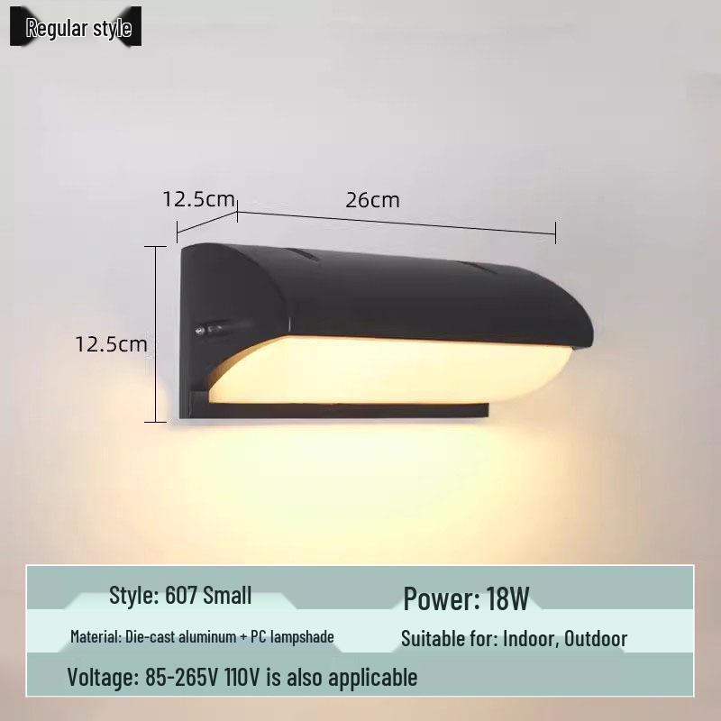 Lampă de Perete de Exterior în Formă de Lună, Rezistentă la Apă, cu Senzor Infraroșu, pentru Curte, Balcon și Prag