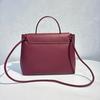 2025 New Genuine Leather Women's Bag Plain Flap Butterfly Bow Gold Buckle Single Shoulder Crossbody Carrying Tote Bag