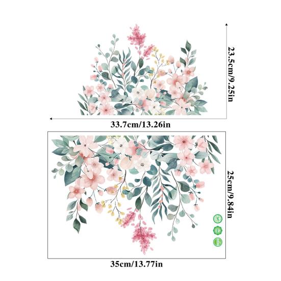 Listové květinové samolepky Odnímatelné vodotěsné samolepky na stěnu Domácí koupelnové dekorace