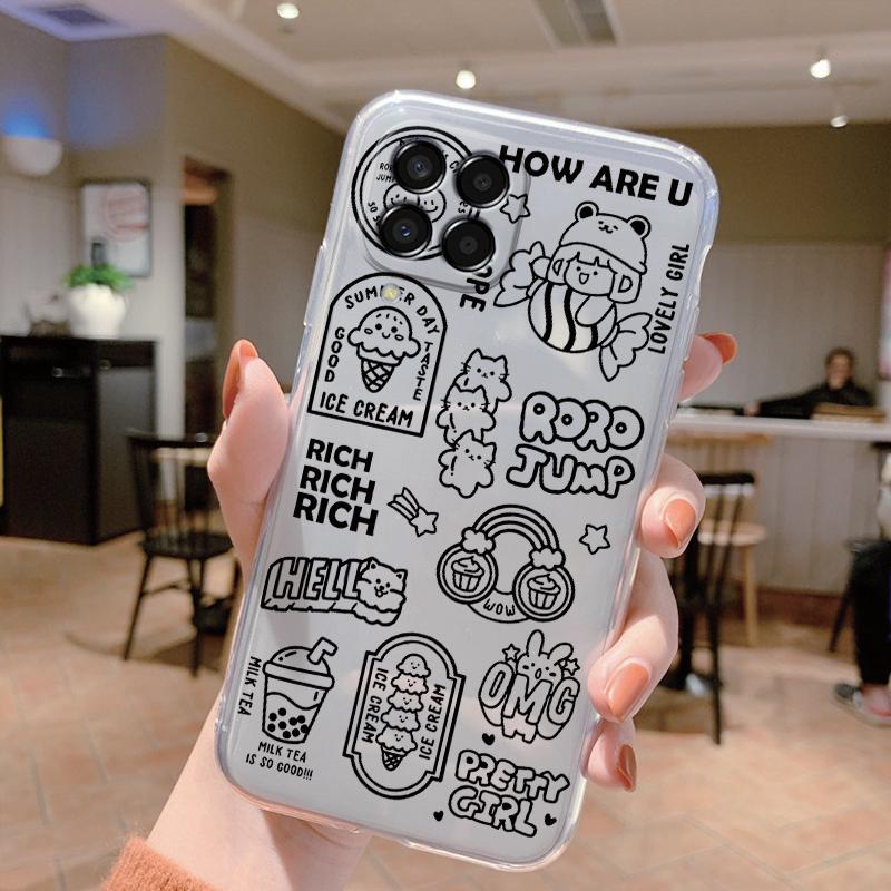 For Samsung Galaxy M33 5G Case Cute Cat Cartoon Protective Soft Silicone Phone Cases For Samsung M 33 GalaxyM33 Bumper Clear Bag