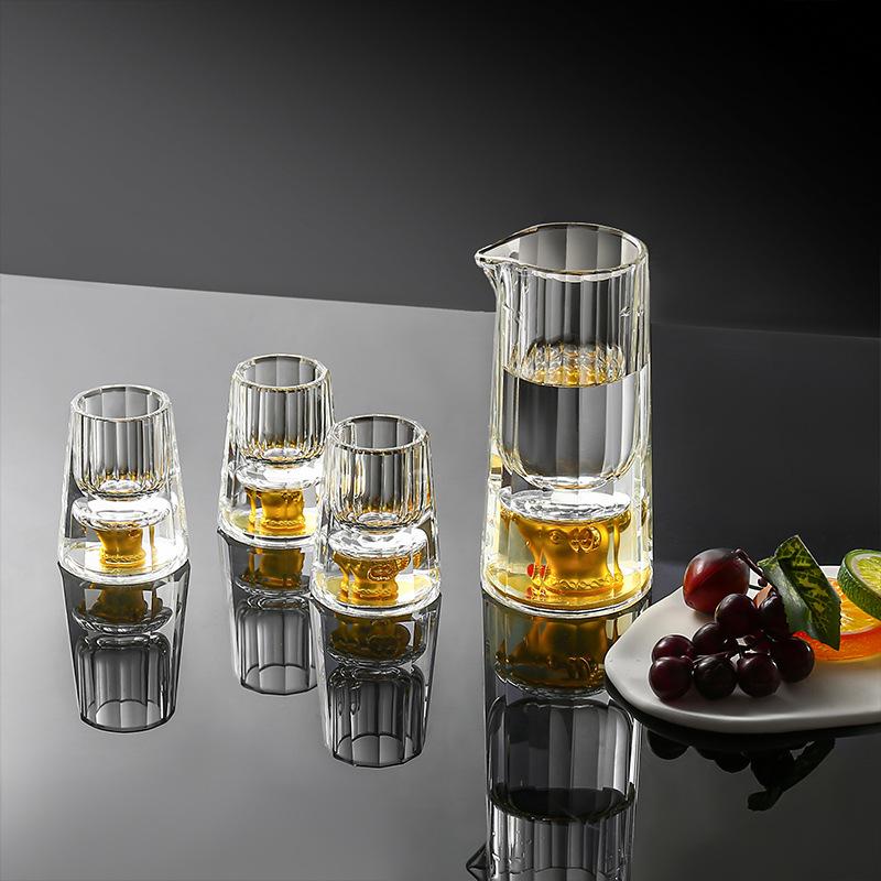 Zodiac Crystal Glass Spirit Glass Wine Dispenser 12 Small Wine Glasses Household Party One Cup Simple
