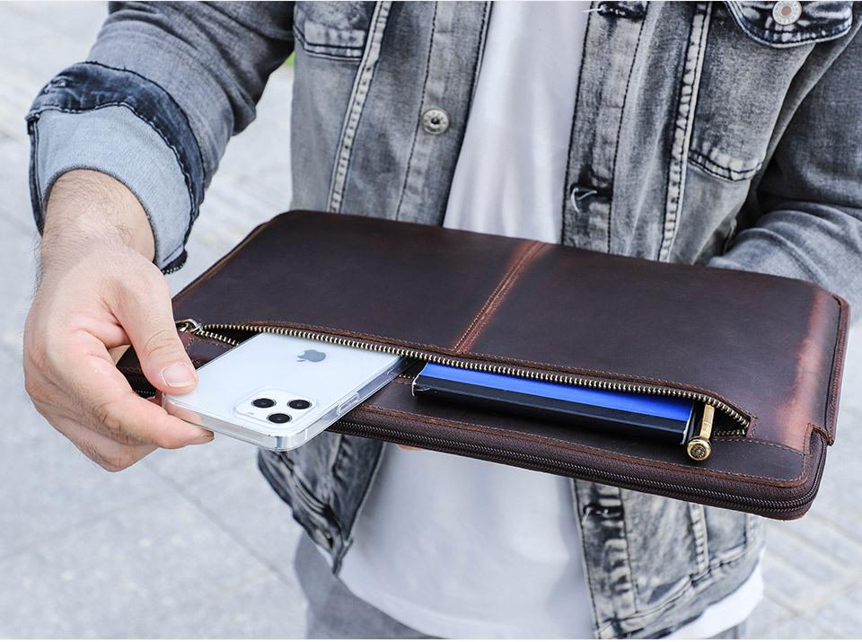 Genuine Leather Protective Case for MacBook Air 13.3 - Apple Laptop Handbag