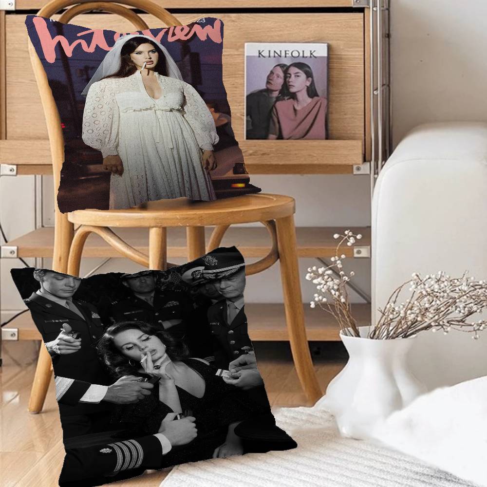 Singer Lana Del Rey Music Album Cushion Cover Inches Farmhouse Decor Home Throw Pillow Covers for Couch Decorations