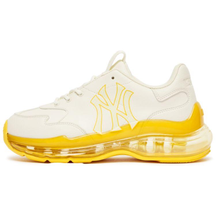 MLB Big Ball Chunky Air New York Yankees Synthetisch Leer Jelly Zool Vetersluiting Antislip Slijtvast Lage Top Dad Schoenen 3ASHCDA1N-50YEL 37.5 white