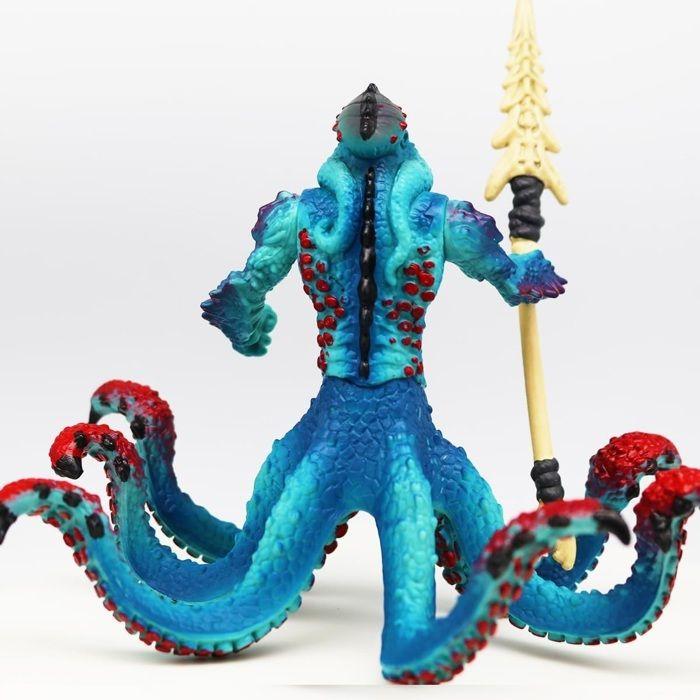 Figurine de pieuvre mutante créature colorée environ 11 cm jouet jeu