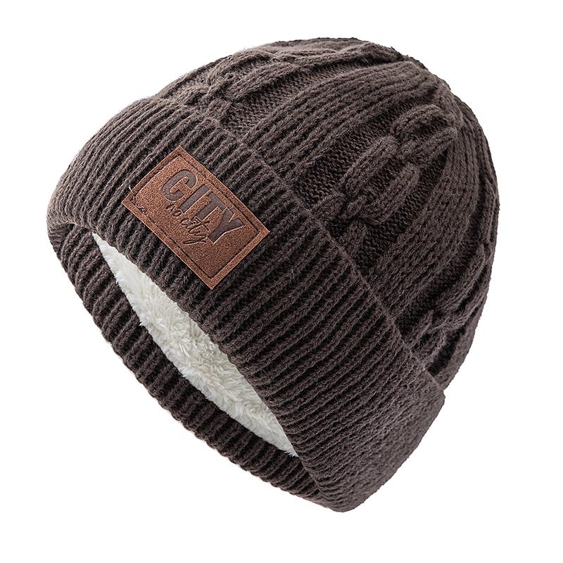 Unisex Letter Label Beanie Hat Fashion Winters Hats Male Female Outdoor Classic Keep Warm Winter Cap