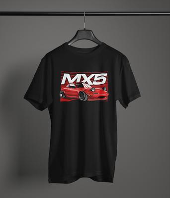 Miata Fan Art T‑Shirt 100% Cotton MX‑5 JDM Roadster Drift Car Graphic Unisex Tee