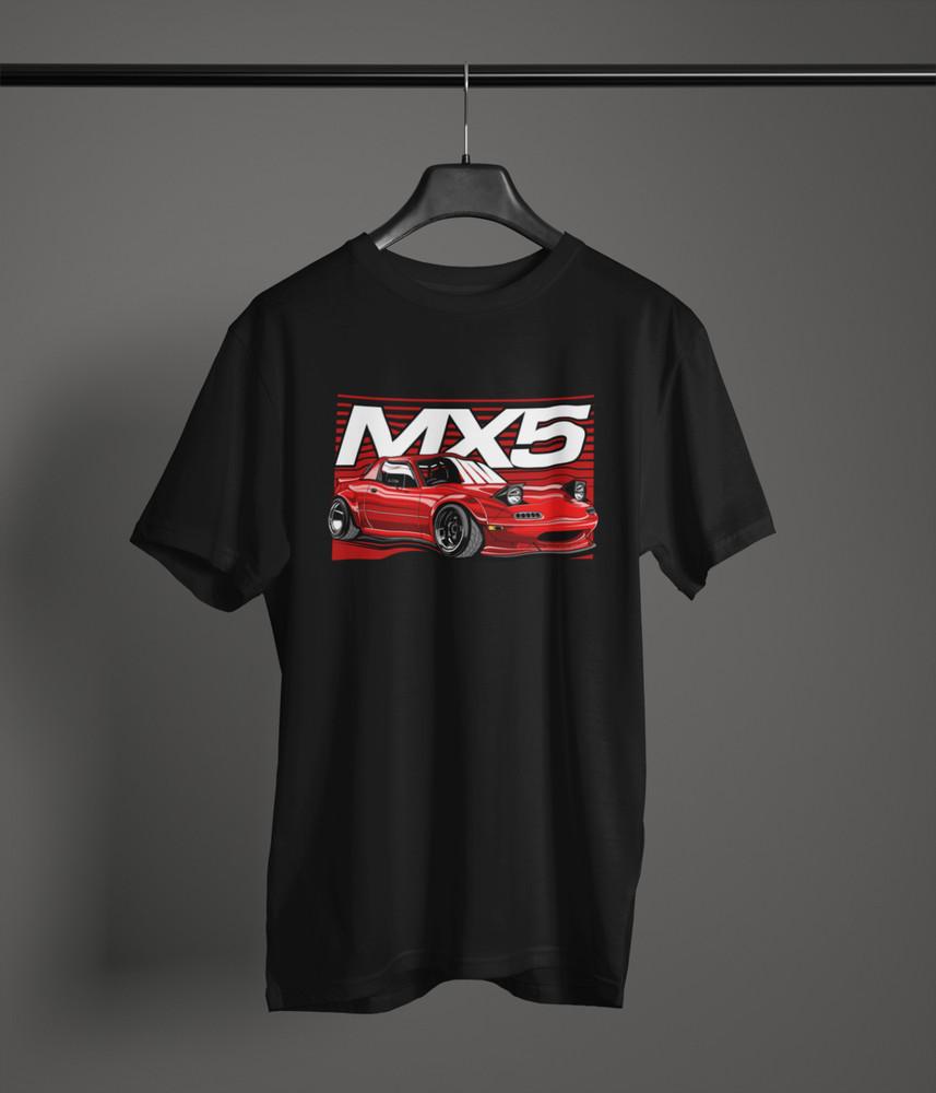 

Miata Fan Art T‑Shirt 100% Cotton MX‑5 JDM Roadster Drift Car Graphic Unisex Tee M