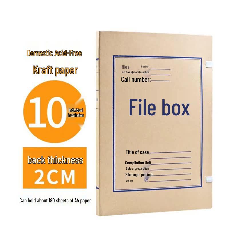 Langxi Acid-Free Kraft File Boxes (10-Pack)