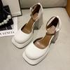 Women High Heels Shoes Pumps Spring Summer New Fashion Dress Party Platform Sandals Marie Jane Lolita Women Shoes