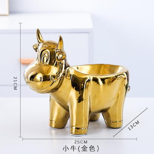 Ceramics Animal Storage Ornaments Cow/deer Key Storage Box Groceries Organize Tray Desktop Statue Crafts Decoration Furnishings