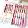 6Pcs Butterfly Gel Pen 0.5MM Tip Quick Dry Ergonomic Grip Retractable Gel Pen Office Supplies for Writing Journaling