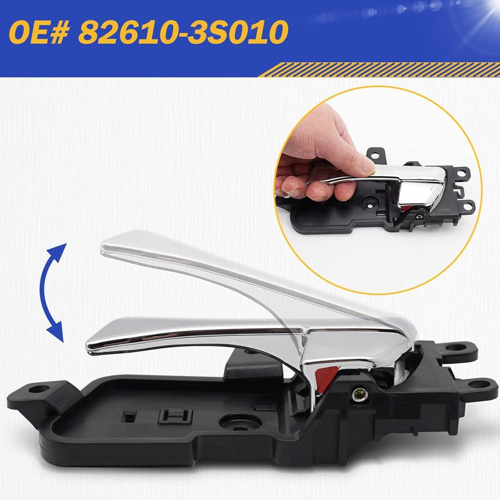 Chrome Interior Ide Door Handle Front Or Rear Left Driver Side For 2011-2015 Hyundai Sonata 826103S010 82610-3S010