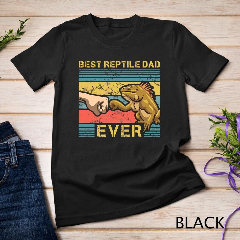Mens Iguana Dad Funny Iguana Lizard Father Reptile Animal Unisex T-shirt