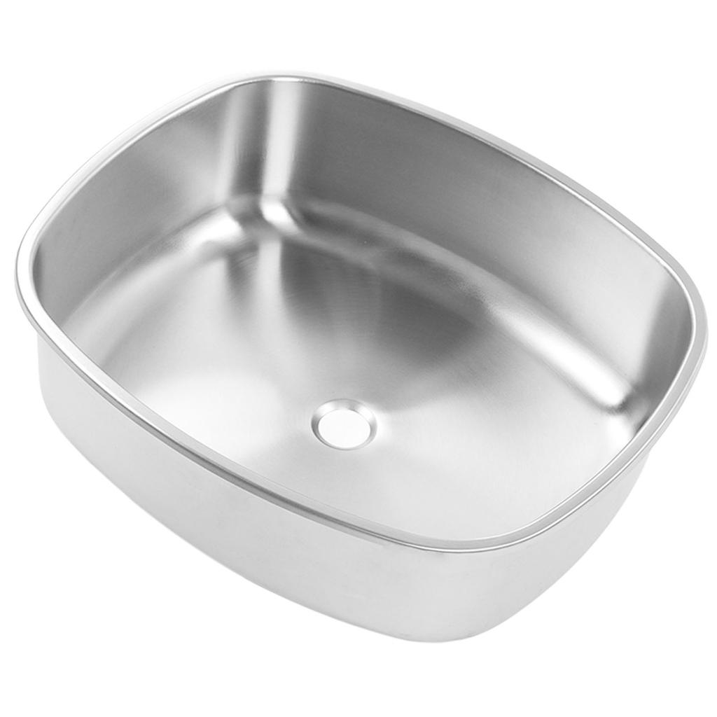 Kitchen Sink 304 Stainless Steel Rust Proof Large Capacity Easy Clean Recessed Undermount Single Bow