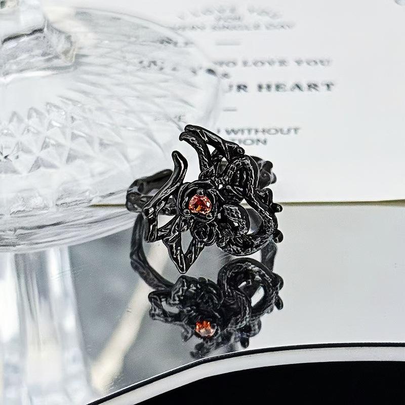 Halloween Themen Dunkle Atmosphäre Geist Spinne Persönlichkeitsring Geschlechtslos Punk Nische Trendiger Cooler Ring