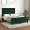 Bed Frame without Mattress Dark Green 140 x 190 cm Velvet