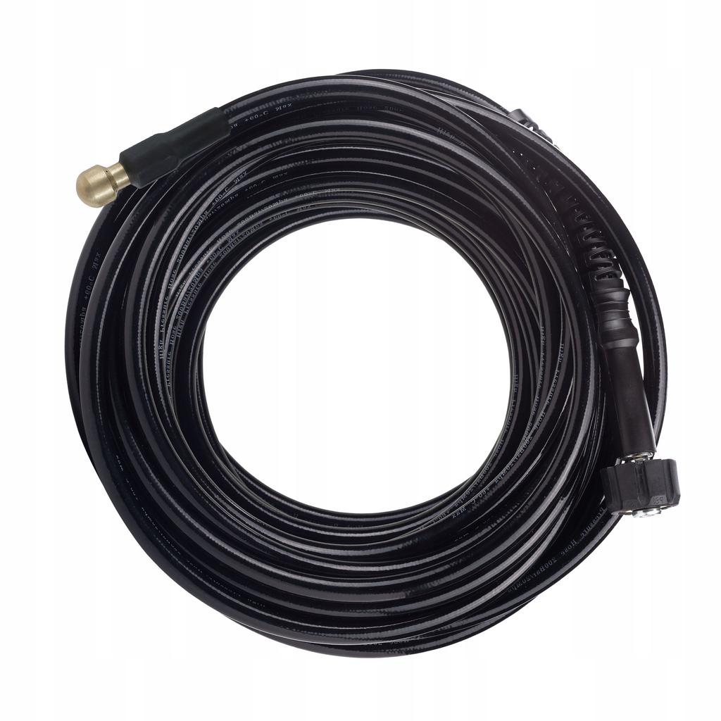 Rosfix Wąż Wysokociśnieniowy 30M – 1/4"" 155bar Z Mosiężną Dyszą I Adapterem Karcher Bayonet | Złącza M22 X 1.5 | 529bar Max | 60°C