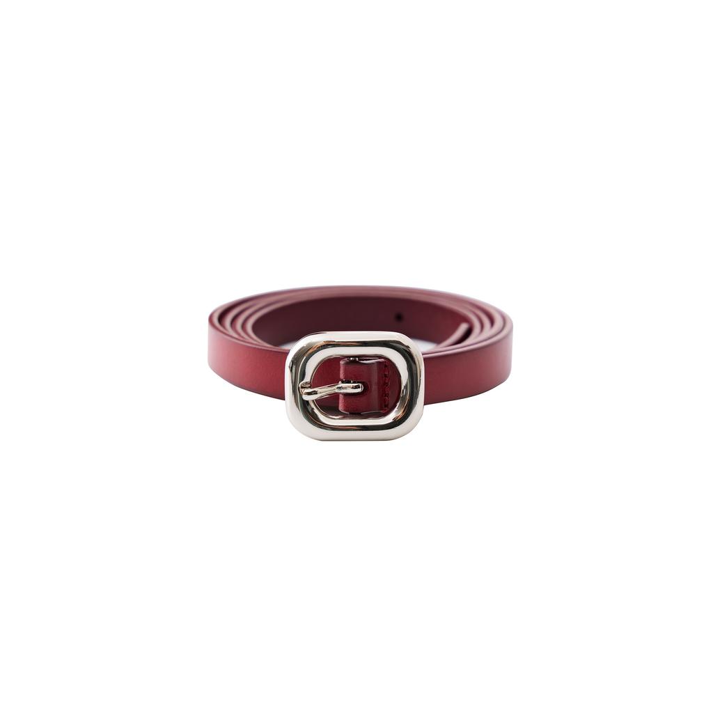 Silver Metal Button Head, Edge Banding Belt, Women's Belt with Pants Belt.
