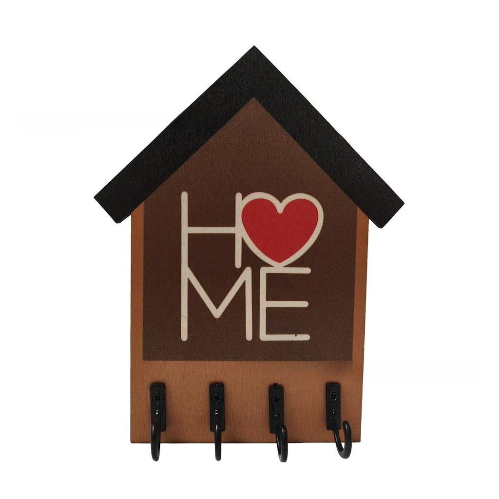 Rustic House Shape Wall Hanger With Home Sign For Wall Decor Gift