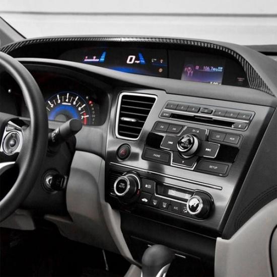 ABS Carbon Fiber Speedometer Upper Panel Stripe Trim For Honda Civic 9th 13-15