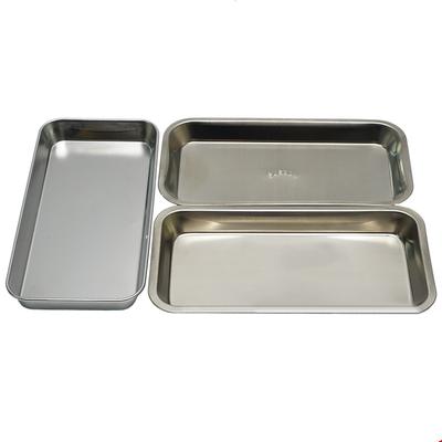 5 pièces Plateau Dentaire Acier Inoxydable Plateau Médical Chirurgical Pour Instruments Plaque Carrée Métallique Boîte de Rangement Outils de Laboratoire Dentaire Plat