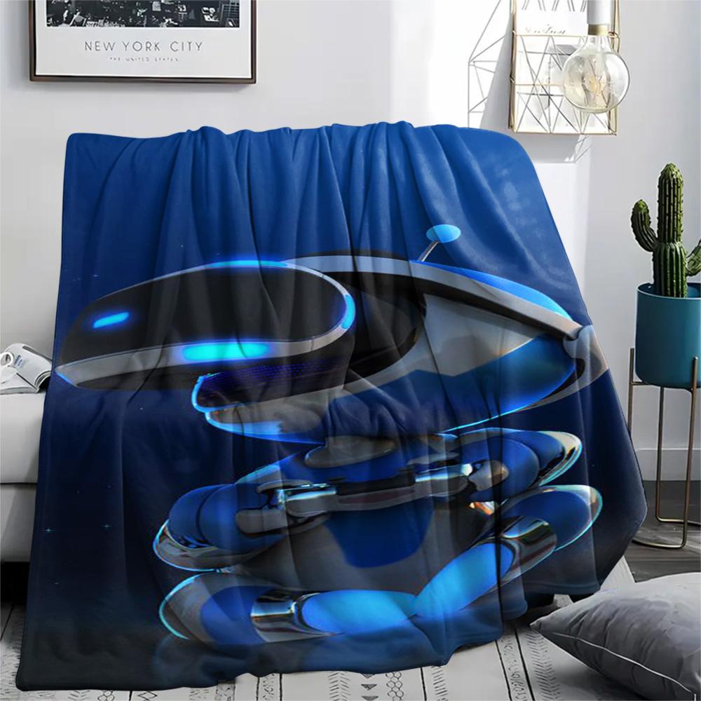 1PC ASTRO BOT Patterned Flannel Blanket Suitable For All Seasons for Home Decor Warmth and Comfort Gifts Holiday Present