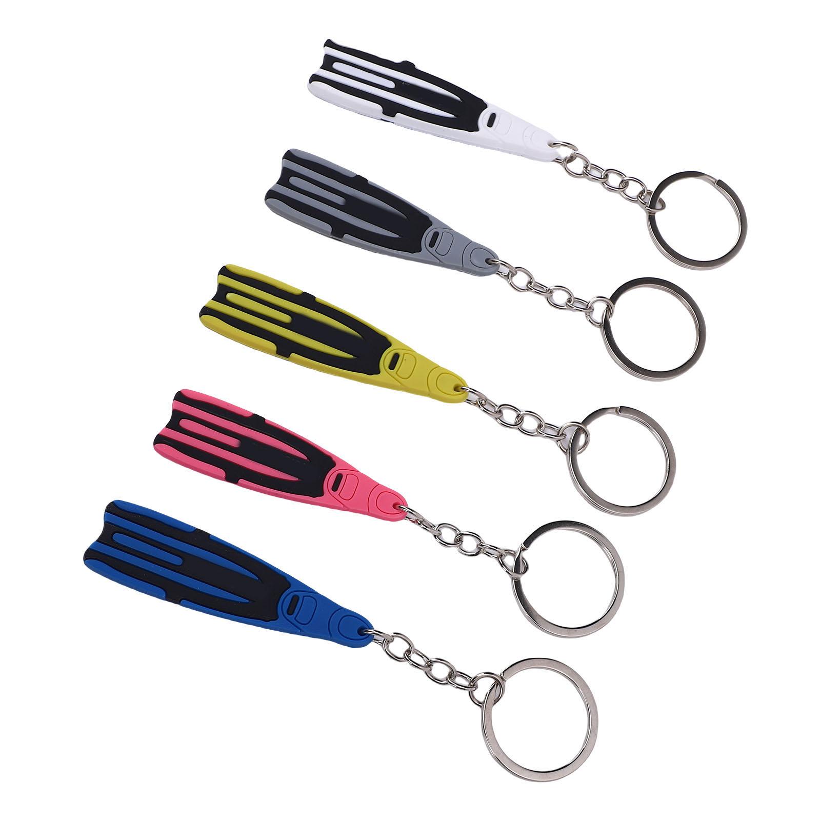 

5 шт. брелок для дайвинга силикон креативный ласт форма брелок для сумки кошелька рюкзака