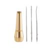 Leather Sewing Kit DIY Leather Sewing Awl Needle With Hand Copper Repairing Leather Stitching Shoes Handle Tool Canvas Tent X4G4