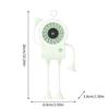 Adjustable Handheld Fan Outdoor Air Blower Rechargeable 5-Green