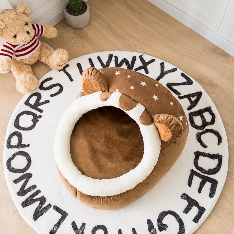 Winter Dog Bed Self Warming Puppy House Cozy Cat Sleeping Tent Cave Beds Indoor Kitten Nest for Small Medium Dogs Cats