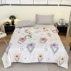Botanical Leaves Summer Quilt Modern Simple 100% Cotton Air Conditioning Quilted Quilt Home Sofa Travel Camping Thin Blanket